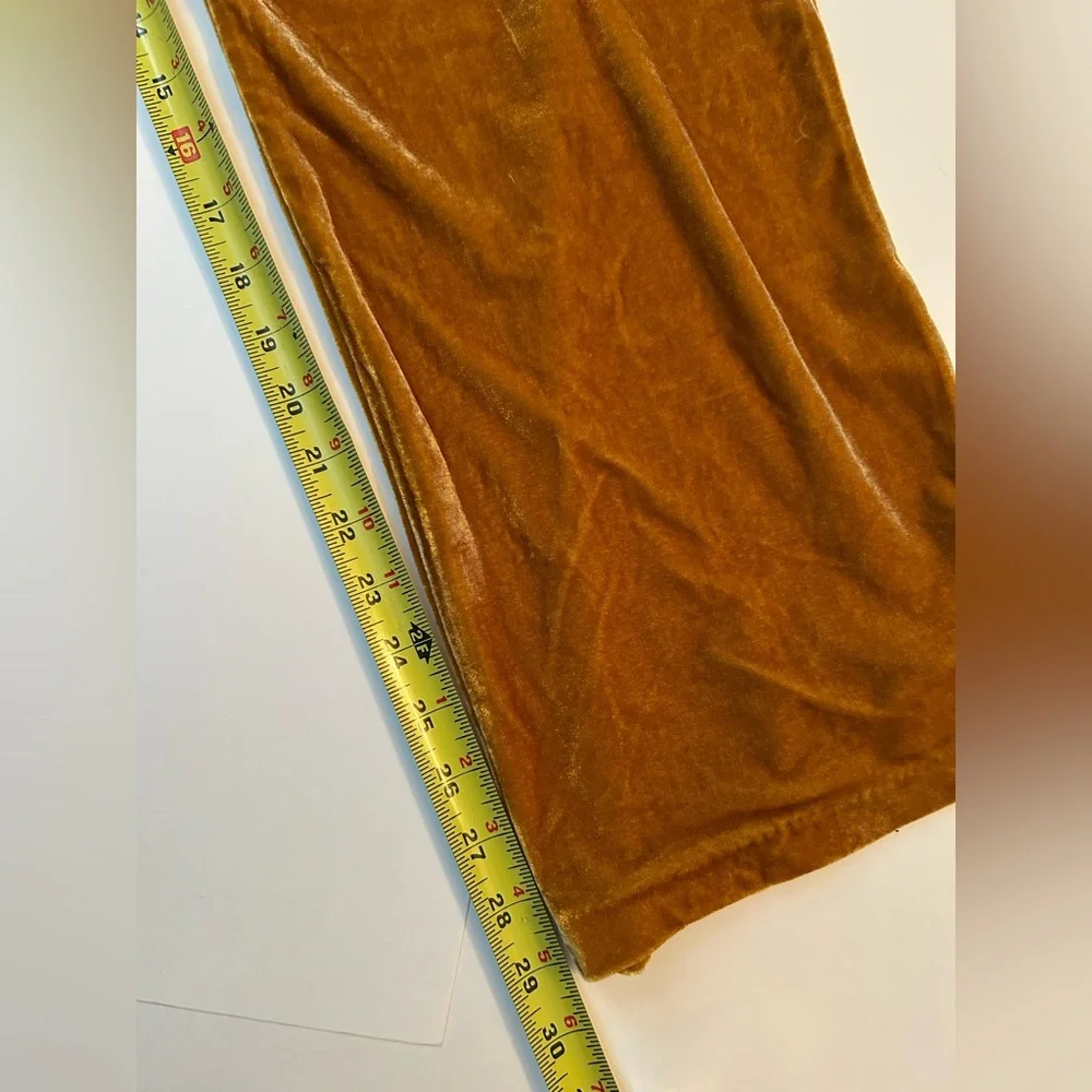 NWT $90 ENDLESS ROSE XS VELVET PANTS MARIGOLD FALL AUTUMN NEW WITH TAGS - Picture 7 of 8